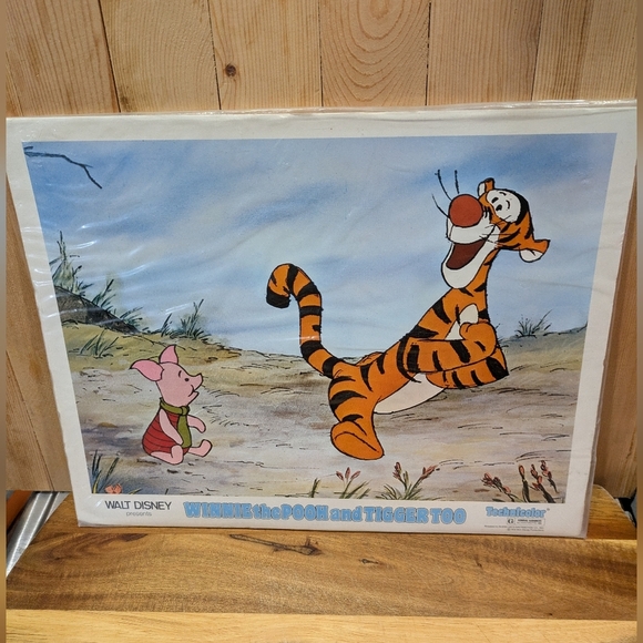 Disney Other - Winnie the Pooh and Tigger Too Poster 11x14 1974